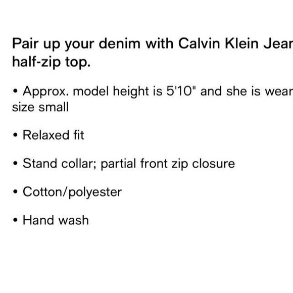 Calvin Klein Jeans Women's Waffle Knit Blue  3/4 Zip Long Sleeve  Size Small - Picture 4 of 14